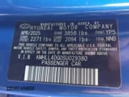 ✅ 2025 Hyundai Elantra SE • VIN: KMHLL4DG0SU029380 • Lot: 43226230. Listed on IAAI with 1,479 mi. Free auction sales archive from the USA and detailed vehicle history report at DreamBid. Image 9.