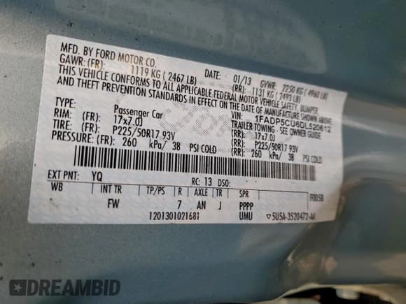 ✅ 2013 Ford C-Max SEL • VIN: 1FADP5CU6DL520612 • Лот: 95808665. Опубликован ранее на Copart с пробегом 82 847 миль. Бесплатный доступ к архиву аукционных продаж из США и подробный отчёт об истории автомобиля на DreamBid. Изображение 13.