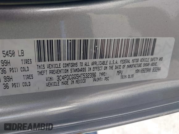 ✅ 2017 Dodge Journey Crossroad Plus • VIN: 3C4PDCGG5HT532396 • Lot: 41761250. Wystawiony na IAAI z przebiegiem 116 432 mil. Bezpłatny archiwum sprzedaży aukcyjnych z USA i szczegółowy raport historii pojazdu na DreamBid. Zdjęcie 9.