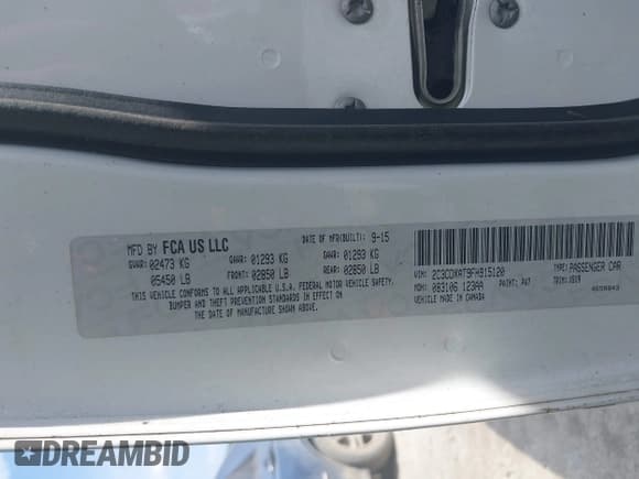 ✅ 2016 Dodge Charger R/T • VIN: 2C3CDXCT2GH204258 • Lot: 42785991. Listed on IAAI with 87,014 mi. Free auction sales archive from the USA and detailed vehicle history report at DreamBid. Image 9.