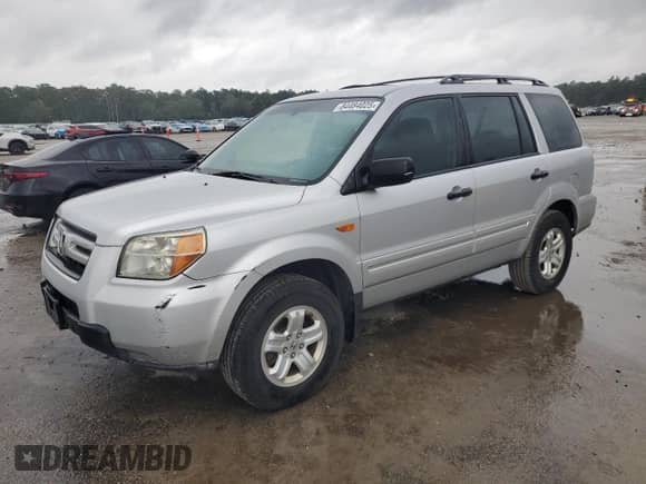 2006 Honda Pilot LX z VIN 2HKYF18136H532911, wystawiony jako Copart lot #84484025 z przebiegiem 154 572 mil mil oraz Szkoda całkowita • Salvage title. Historia ofert i sprzedaży dostępna na DreamBid. Obrazek 1.