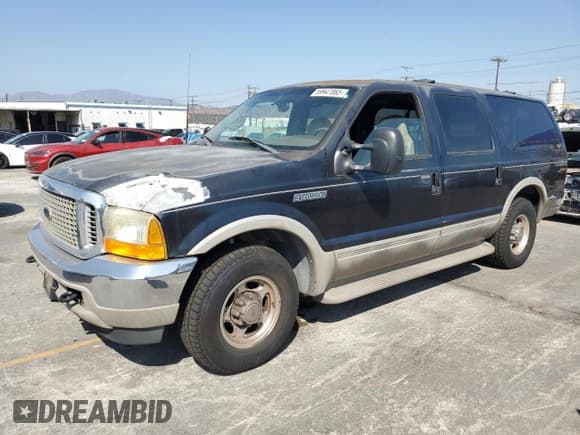 ✅ 2000 Ford Excursion Limited • VIN: 1FMNU42S7YED53975 • Lot: 59947065. Wystawiony na Copart z przebiegiem 188 889 mil. Bezpłatny archiwum sprzedaży aukcyjnych z USA i szczegółowy raport historii pojazdu na DreamBid. Zdjęcie 1.