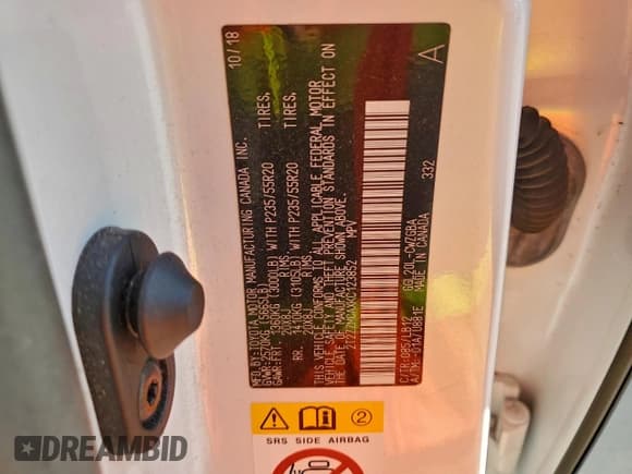 ✅ 2019 Lexus RX 350 • VIN: 2T2ZZMCAXKC123852 • Lot: 92608065. Listed on Copart with 122,977 mi. Free auction sales archive from the USA and detailed vehicle history report at DreamBid. Image 13.