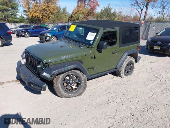 ✅ 2021 Jeep Wrangler Sport S • VIN: 1C4HJXAG0MW727064 • Лот: 43608348. Опубликован ранее на IAAI с пробегом 38 755 миль. Бесплатный доступ к архиву аукционных продаж из США и подробный отчёт об истории автомобиля на DreamBid. Изображение 2.