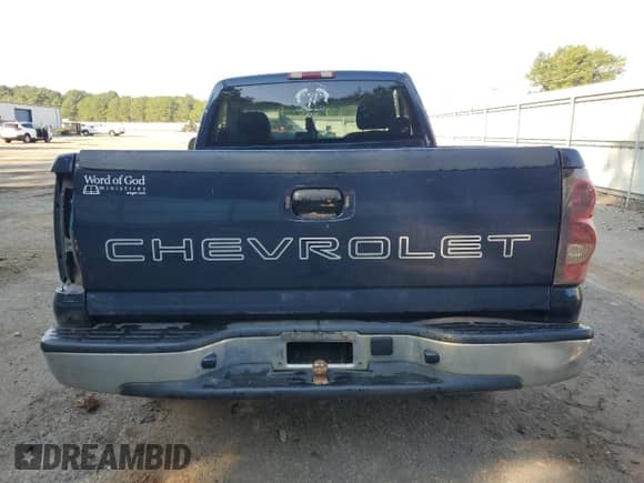 2006 Chevrolet Silverado 1500 Work Truck with VIN 3GCEC14X16G168406, listed as a Copart auction lot 71826214 with Not provided miles and Salvage title. Bid and sale history available at DreamBid. Image 6.