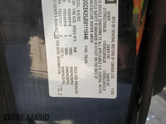 ✅ 2009 Chevrolet Silverado 1500 LT • VIN: 2GCEK29J691110446 • Lot: 76274274. Listed on Copart with 212,213 mi. Free auction sales archive from the USA and detailed vehicle history report at DreamBid. Image 12.