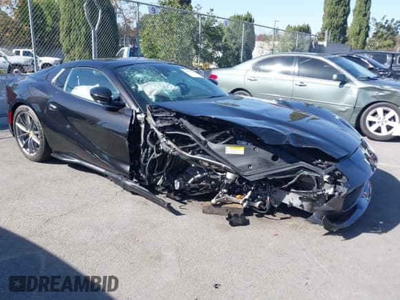 ✅ 2021 Ferrari 812 • VIN: ZFF97CMA5M0267441 • Lot: 40630250. Listed on IAAI with 3,851 mi. Free auction sales archive from the USA and detailed vehicle history report at DreamBid. Image 1.