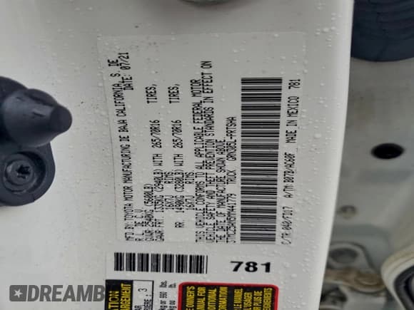 ✅ 2021 Toyota Tacoma TRD Off Road • VIN: 3TMCZ5AN5MM441779 • Лот: 93533925. Опубликован ранее на Copart с пробегом 43 090 миль. Бесплатный доступ к архиву аукционных продаж из США и подробный отчёт об истории автомобиля на DreamBid. Изображение 12.