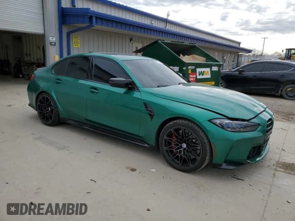 ✅ 2022 BMW M3 Competition xDrive • VIN: WBS43AY01NFN09319 • Lot: 91919445. Wystawiony na Copart z przebiegiem 22 814 mil. Bezpłatny archiwum sprzedaży aukcyjnych z USA i szczegółowy raport historii pojazdu na DreamBid. Zdjęcie 4.