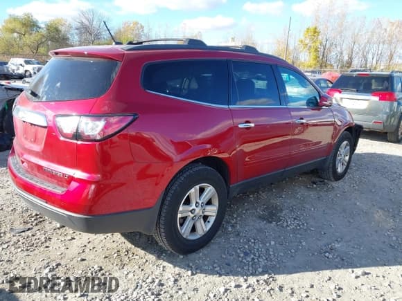 ✅ 2014 Chevrolet Traverse LT • VIN: 1GNKRHKD9EJ303493 • Lot: 43581958. Listed on IAAI with 182,128 mi. Free auction sales archive from the USA and detailed vehicle history report at DreamBid. Image 4.