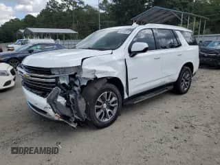 2022 Chevrolet Tahoe LT с VIN 1GNSCNKD5NR298861, выставлен на аукционе Copart как лот 83758315 с пробегом 44 512 миль миль и Списание • Salvage title. История ставок и продаж доступна на DreamBid. Изображение 1.