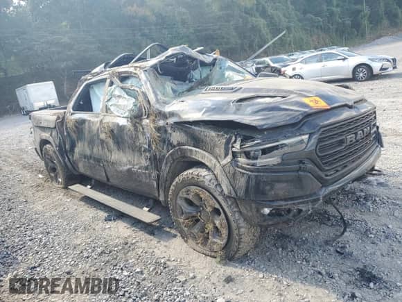 2021 Ram 1500 Limited with VIN 1C6SRFHT5MN567028, listed as a Copart auction lot 68418825 with 106,354 mi miles and Clean title. Bid and sale history available at DreamBid. Image 4.