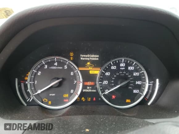 ✅ 2016 Acura TLX Technology • VIN: 19UUB1F54GA005342 • Lot: 44508235. Listed on Copart with 93,628 mi. Free auction sales archive from the USA and detailed vehicle history report at DreamBid. Image 9.