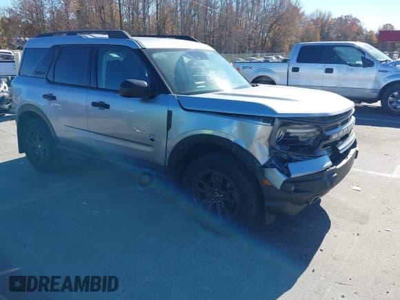 ✅ 2021 Ford Bronco Sport Big Bend • VIN: 3FMCR9B69MRA80621 • Lot: 43718906. Listed on IAAI with 43,927 mi. Free auction sales archive from the USA and detailed vehicle history report at DreamBid. Image 1.