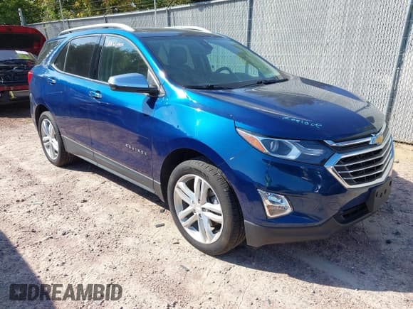 ✅ 2020 Chevrolet Equinox Premier • VIN: 2GNAXYEX6L6121977 • Лот: 43205165. Опубликован ранее на IAAI с пробегом 56 209 миль. Бесплатный доступ к архиву аукционных продаж из США и подробный отчёт об истории автомобиля на DreamBid. Изображение 1.