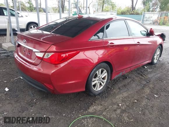 2014 Hyundai Sonata GLS with VIN 5NPEB4AC3EH944594, listed as a IAAI auction lot 43434252 with 93,134 mi miles and . Bid and sale history available at DreamBid. Image 4.
