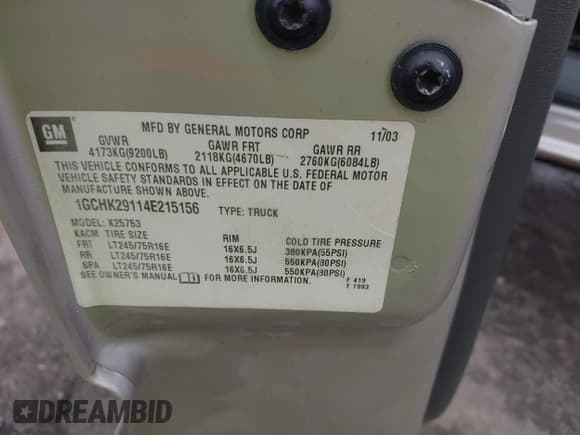 ✅ 2004 Chevrolet Silverado 2500HD LT • VIN: 1GCHK29114E215156 • Лот: 42376499. Опубликован ранее на IAAI с пробегом Не указан. Бесплатный доступ к архиву аукционных продаж из США и подробный отчёт об истории автомобиля на DreamBid. Изображение 9.