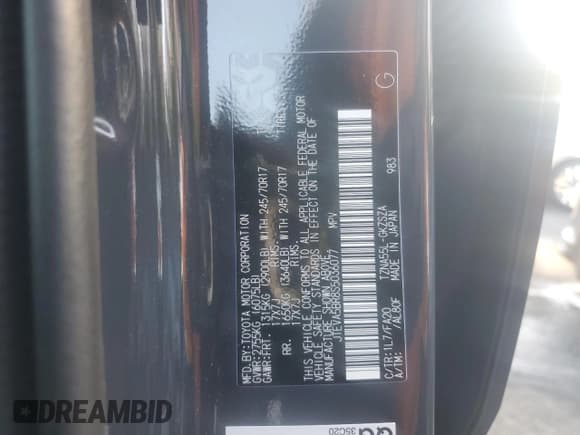 ✅ 2025 Toyota 4Runner SR5 • VIN: JTEVA5BR8S5036077 • Лот: 91445935. Опубликован ранее на Copart с пробегом 4 498 миль. Бесплатный доступ к архиву аукционных продаж из США и подробный отчёт об истории автомобиля на DreamBid. Изображение 13.