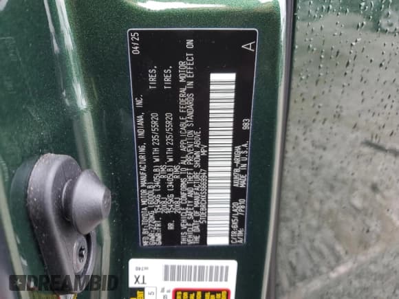 ✅ 2025 Toyota Highlander Hybrid Platinum • VIN: 5TDEBRCHXSS669947 • Lot: 82393135. Wystawiony na Copart z przebiegiem 6 995 mil. Bezpłatny archiwum sprzedaży aukcyjnych z USA i szczegółowy raport historii pojazdu na DreamBid. Zdjęcie 13.