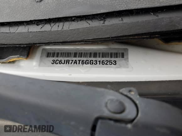 2016 Ram 1500 Express with VIN 3C6JR7AT6GG316253, listed as a Copart auction lot 79087294 with Not provided miles and Non repairable. Bid and sale history available at DreamBid. Image 12.