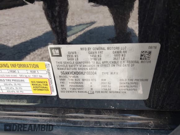 ✅ 2017 Buick Enclave Premium • VIN: 5GAKVCKD6HJ108304 • Lot: 42834661. Wystawiony na IAAI z przebiegiem 76 300 mil. Bezpłatny archiwum sprzedaży aukcyjnych z USA i szczegółowy raport historii pojazdu na DreamBid. Zdjęcie 9.