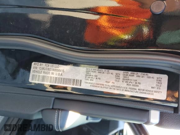 ✅ 2022 Jeep Grand Cherokee Limited • VIN: 1C4RJGBG1N8556415 • Лот: 82512825. Опубликован ранее на Copart с пробегом 38 643 миль. Бесплатный доступ к архиву аукционных продаж из США и подробный отчёт об истории автомобиля на DreamBid. Изображение 13.