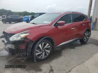 2016 Nissan Murano SL with VIN 5N1AZ2MG3GN150397, listed as a Copart auction lot 71018685 with 89,294 mi miles and Salvage title. Bid and sale history available at DreamBid. Image 1.