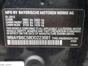 ✅ 2013 BMW 7 Series 750i xDrive • VIN: WBAYB6C58DD223681 • Lot: 50156875. Listed on Copart with 139,422 mi. Free auction sales archive from the USA and detailed vehicle history report at DreamBid. Image 12.