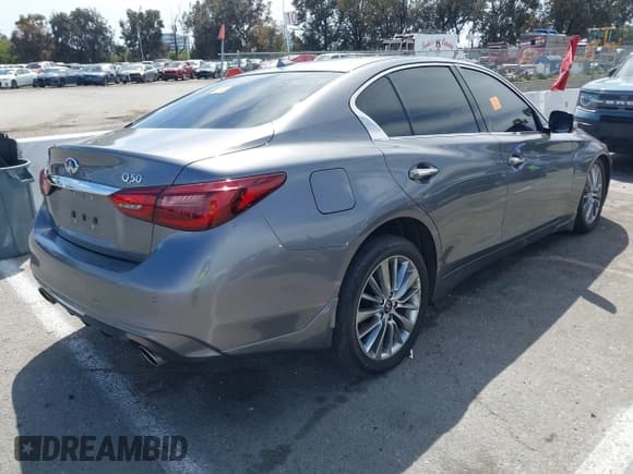 ✅ 2023 Infiniti Q50 Luxe • VIN: JN1EV7BRXPM541011 • Lot: 41924744. Listed on IAAI with 25,994 mi. Free auction sales archive from the USA and detailed vehicle history report at DreamBid. Image 4.