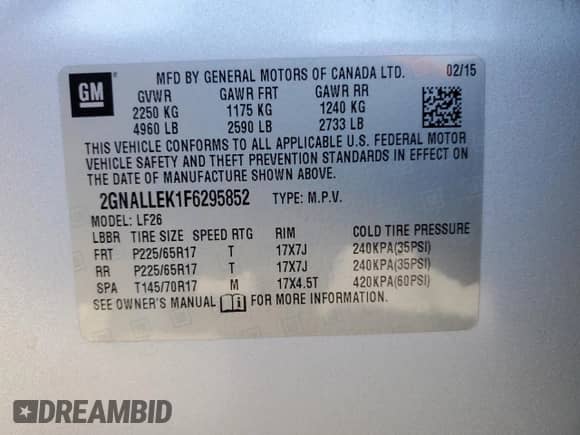 ✅ 2015 Chevrolet Equinox L • VIN: 2GNALLEK1F6295852 • Lot: 89124775. Wystawiony na Copart z przebiegiem 53 046 mil mil. Skorzystaj z bezpłatnego archiwum sprzedaży aukcyjnych z USA i zobacz szczegółowy raport historii pojazdu na DreamBid. Zdjęcie 14.