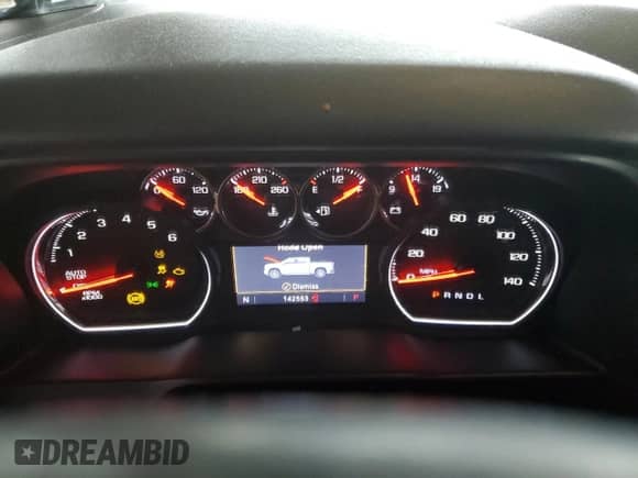 2019 Chevrolet Silverado 1500 RST with VIN 1GCPWDEK0KZ238430, listed as a Copart auction lot 81879315 with 142,553 mi miles and Salvage title. Bid and sale history available at DreamBid. Image 9.