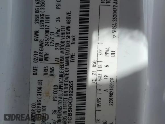 ✅ 2019 Ford F-150 XL • VIN: 1FTEX1CB5KKD02265 • Lot: 85379875. Listed on Copart with 178,772 mi. Free auction sales archive from the USA and detailed vehicle history report at DreamBid. Image 12.