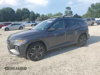 ✅ 2023 Hyundai Tucson N Line • VIN: KM8JF3AE2PU177498 • Lot: 65527125. Wystawiony na Copart z przebiegiem 32 177 mil. Bezpłatny archiwum sprzedaży aukcyjnych z USA i szczegółowy raport historii pojazdu na DreamBid. Zdjęcie 1.