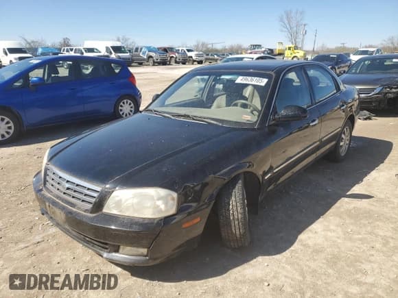 ✅ 2002 Kia Optima LX • VIN: KNAGD128425174703 • Lot: 49636105. Listed on Copart with 160,499 mi. Free auction sales archive from the USA and detailed vehicle history report at DreamBid. Image 1.