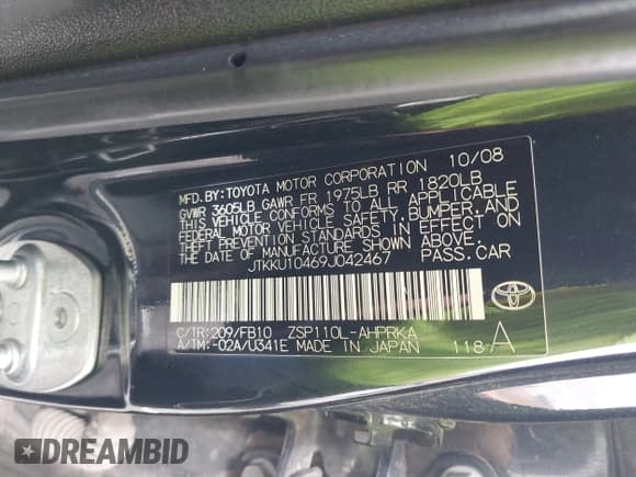 ✅ 2009 Scion xD • VIN: JTKKU10469J042467 • Лот: 41746372. Опубликован ранее на IAAI с пробегом 171 143 миль. Бесплатный доступ к архиву аукционных продаж из США и подробный отчёт об истории автомобиля на DreamBid. Изображение 9.