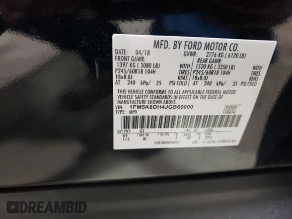 ✅ 2018 Ford Explorer XLT • VIN: 1FM5K8DH4JGB60000 • Лот: 90888845. Опубликован ранее на Copart с пробегом 189 186 миль. Бесплатный доступ к архиву аукционных продаж из США и подробный отчёт об истории автомобиля на DreamBid. Изображение 13.