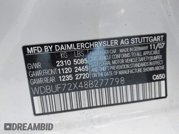 ✅ 2008 Mercedes-Benz E 550 Sport • VIN: WDBUF72X48B277798 • Lot: 42902802. Wystawiony na IAAI z przebiegiem 128 312 mil. Bezpłatny archiwum sprzedaży aukcyjnych z USA i szczegółowy raport historii pojazdu na DreamBid. Zdjęcie 9.