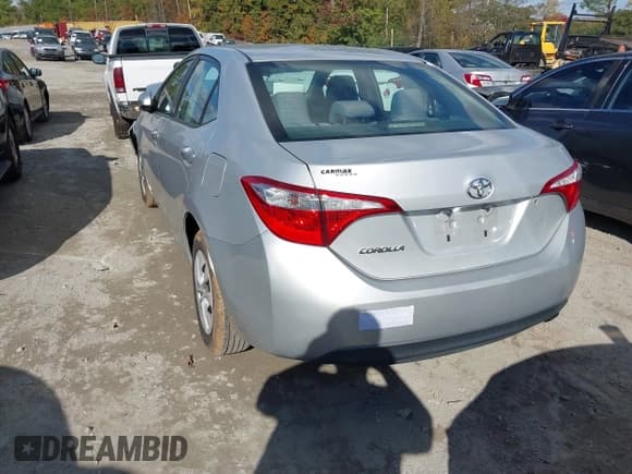 ✅ 2014 Toyota Corolla LE • VIN: 2T1BURHE7EC116035 • Lot: 43590718. Listed on IAAI with 107,399 mi. Free auction sales archive from the USA and detailed vehicle history report at DreamBid. Image 3.