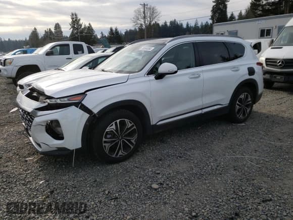 ✅ 2019 Hyundai Santa Fe Ultimate • VIN: 5NMS5CAA9KH100295 • Lot: 38569384. Wystawiony na Copart z przebiegiem 56 046 mil. Bezpłatny archiwum sprzedaży aukcyjnych z USA i szczegółowy raport historii pojazdu na DreamBid. Zdjęcie 1.