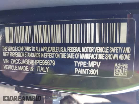 ✅ 2017 Jeep Renegade Latitude • VIN: ZACCJABB8HPE95679 • Лот: 42718826. Опубликован ранее на IAAI с пробегом 96 940 миль. Бесплатный доступ к архиву аукционных продаж из США и подробный отчёт об истории автомобиля на DreamBid. Изображение 9.