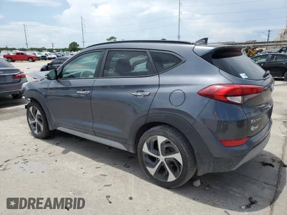 2018 Hyundai Tucson Limited z VIN KM8J33A2XJU818550, wystawiony jako Copart lot #64675655 z przebiegiem Nie podano mil oraz Szkoda całkowita • Salvage title. Historia ofert i sprzedaży dostępna na DreamBid. Obrazek 2.