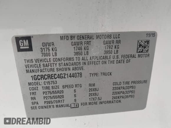 ✅ 2016 Chevrolet Silverado 1500 LT • VIN: 1GCRCREC4GZ144078 • Lot: 43080113. Wystawiony na IAAI z przebiegiem 137 828 mil. Bezpłatny archiwum sprzedaży aukcyjnych z USA i szczegółowy raport historii pojazdu na DreamBid. Zdjęcie 9.