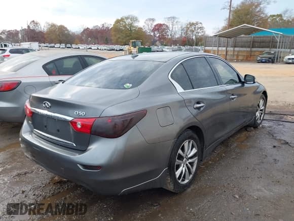 ✅ 2014 Infiniti Q50 Premium • VIN: JN1BV7AR9EM686803 • Лот: 43756238. Опубликован ранее на IAAI с пробегом 97 339 миль. Бесплатный доступ к архиву аукционных продаж из США и подробный отчёт об истории автомобиля на DreamBid. Изображение 4.