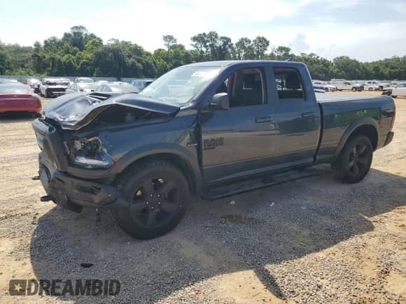 2019 Ram 1500 Warlock with VIN 1C6RR6GT2KS675881, listed as a Copart auction lot 65443724 with 115,546 mi miles and Salvage title. Bid and sale history available at DreamBid. Image 1.