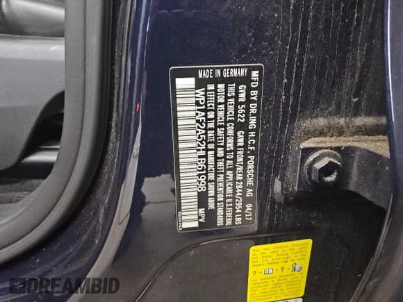 ✅ 2017 Porsche Macan Turbo • VIN: WP1AF2A52HLB61998 • Лот: 56172055. Опубликован ранее на Copart с пробегом 39 320 миль. Бесплатный доступ к архиву аукционных продаж из США и подробный отчёт об истории автомобиля на DreamBid. Изображение 12.