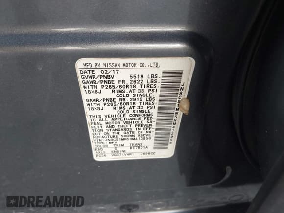 ✅ 2017 Infiniti QX70 • VIN: JN8CS1MW5HM413956 • Lot: 42993575. Wystawiony na IAAI z przebiegiem 70 325 mil. Bezpłatny archiwum sprzedaży aukcyjnych z USA i szczegółowy raport historii pojazdu na DreamBid. Zdjęcie 9.