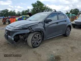2023 Hyundai Kona N Line с VIN KM8K3CA32PU052240, выставлен на аукционе Copart как лот 65838695 с пробегом 18 554 миль миль и Списание • Salvage title. История ставок и продаж доступна на DreamBid. Изображение 1.