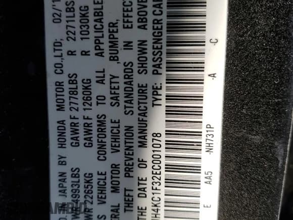 ✅ 2014 Acura RLX • VIN: JH4KC1F32EC001078 • Lot: 47118545. Wystawiony na Copart z przebiegiem 177 768 mil. Bezpłatny archiwum sprzedaży aukcyjnych z USA i szczegółowy raport historii pojazdu na DreamBid. Zdjęcie 12.