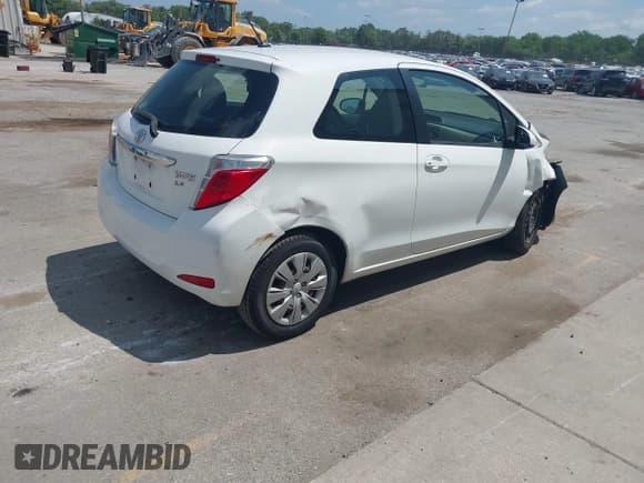 ✅ 2012 Toyota Yaris L • VIN: JTDJTUD33CD503218 • Lot: 42530667. Listed on IAAI with 12,591 mi. Free auction sales archive from the USA and detailed vehicle history report at DreamBid. Image 4.