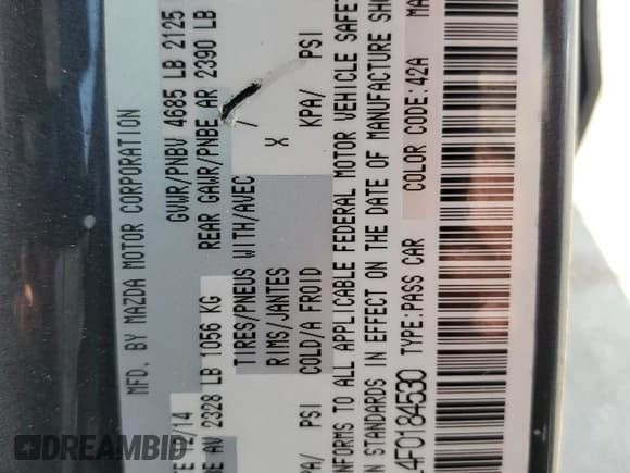 ✅ 2015 Mazda 5 Sport • VIN: JM1CW2BL4F0184530 • Лот: 56965755. Опубликован ранее на Copart с пробегом 144 873 миль. Бесплатный доступ к архиву аукционных продаж из США и подробный отчёт об истории автомобиля на DreamBid. Изображение 14.